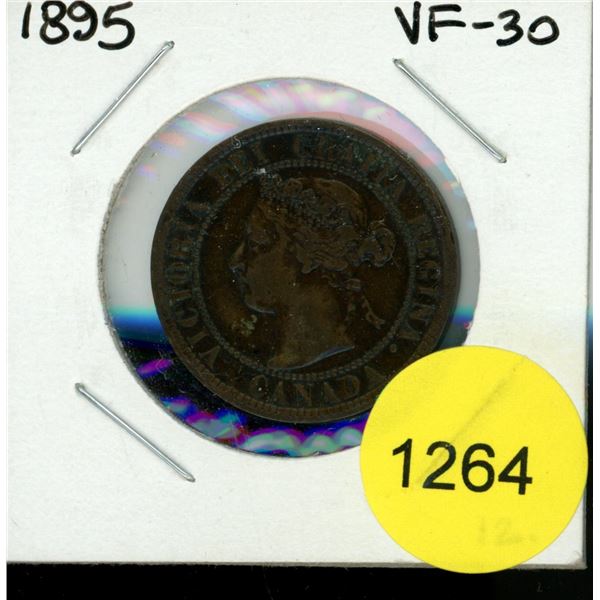 1895 Canadian Large Cent Coin
