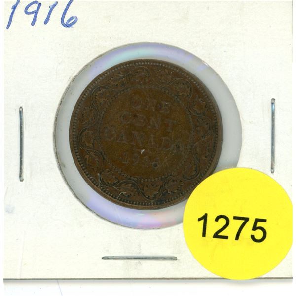 1916 Canadian Large Cent Coin