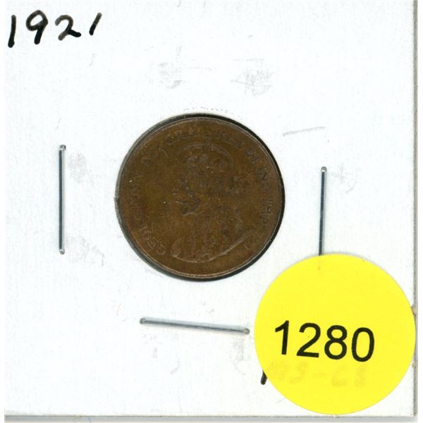 1921 Canadian Small Cent Coin