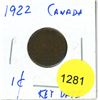 Image 1 : 1922 Canadian Small Cent Coin