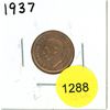 Image 1 : 1937 Canadian Small Cent Coin