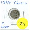 Image 1 : 1894 Canadian Silver Five Cent Coin
