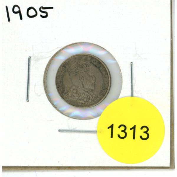 1905 Canadian Silver Five Cent Coin