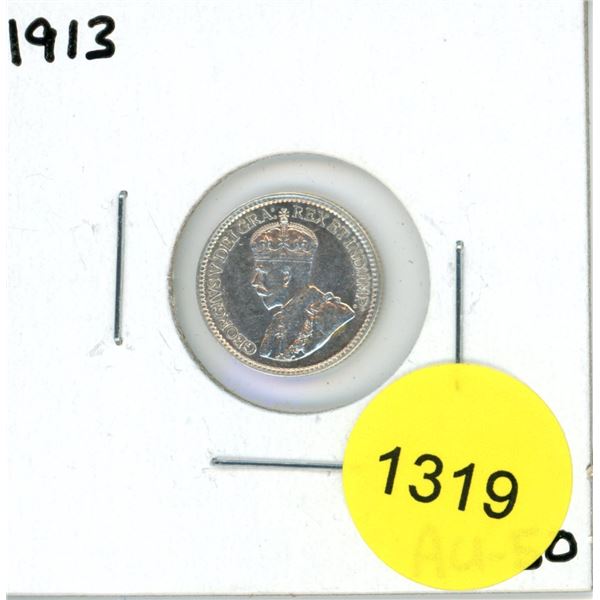 1913 Canadian Silver Five Cent Coin