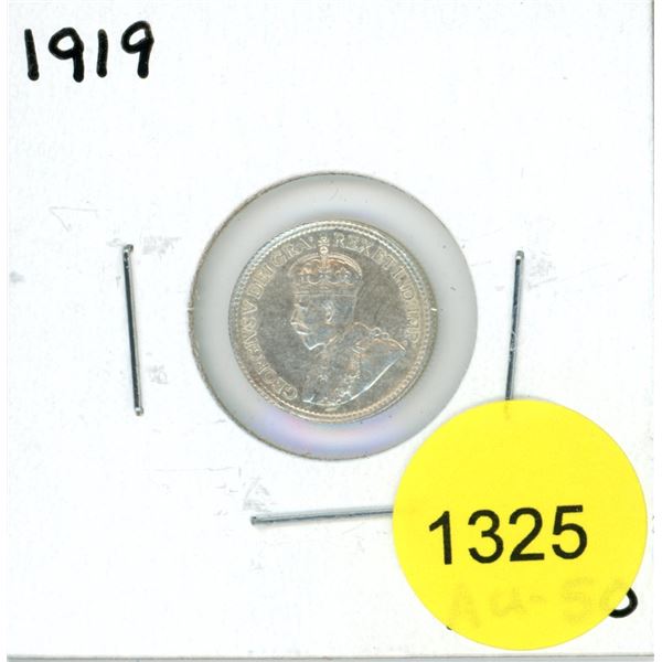 1919 Canadian Silver Five Cent Coin