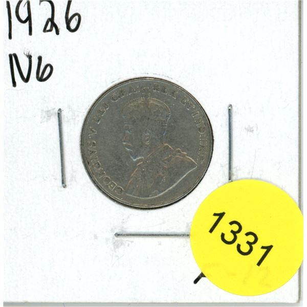 1926 N6 Canadian Five Cent Coin