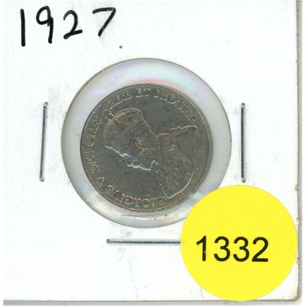 1927 Canadian Five Cent Coin
