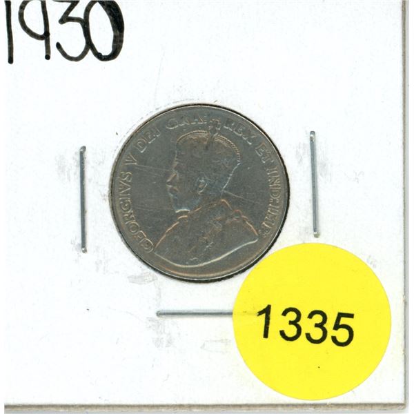 1930 Canadian Five Cent Coin