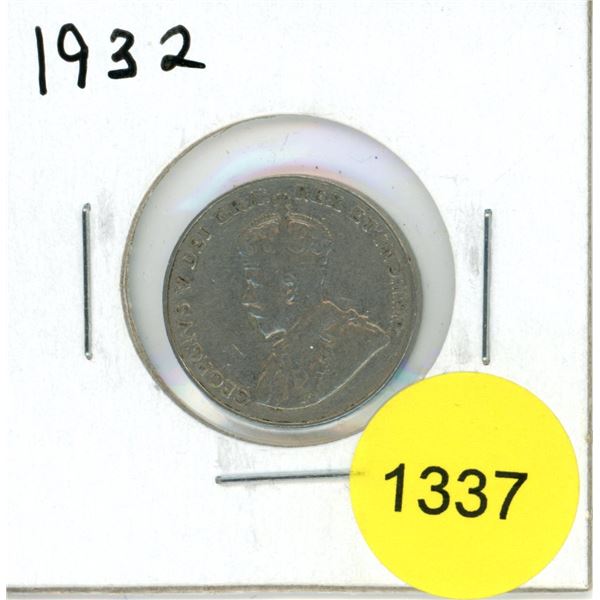 1932 Canadian Five Cent Coin