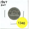 Image 1 : 1947 Dot Canadian Five Cent Coin