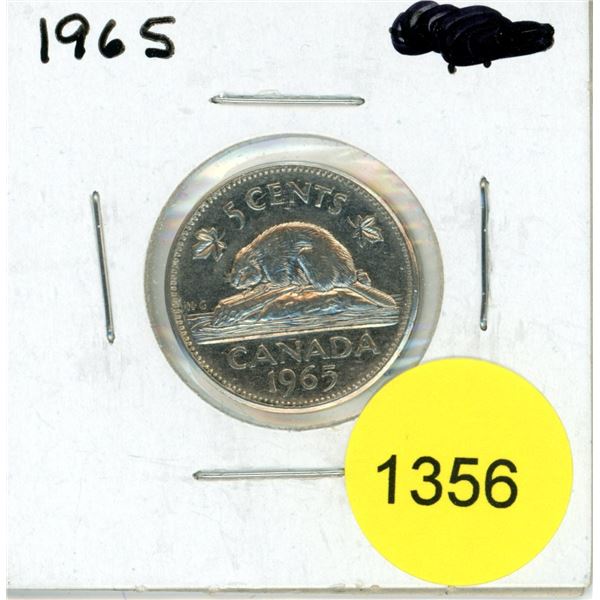 1965 Canadian Five Cent Coin