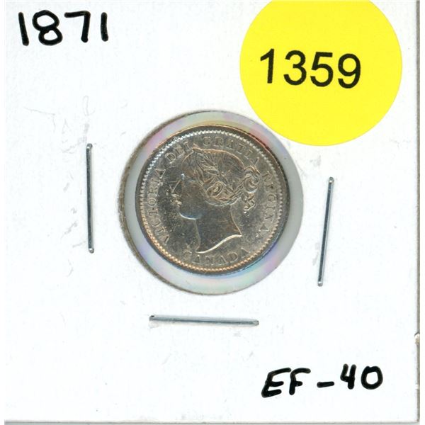 1871 Canadian Ten Cent Coin