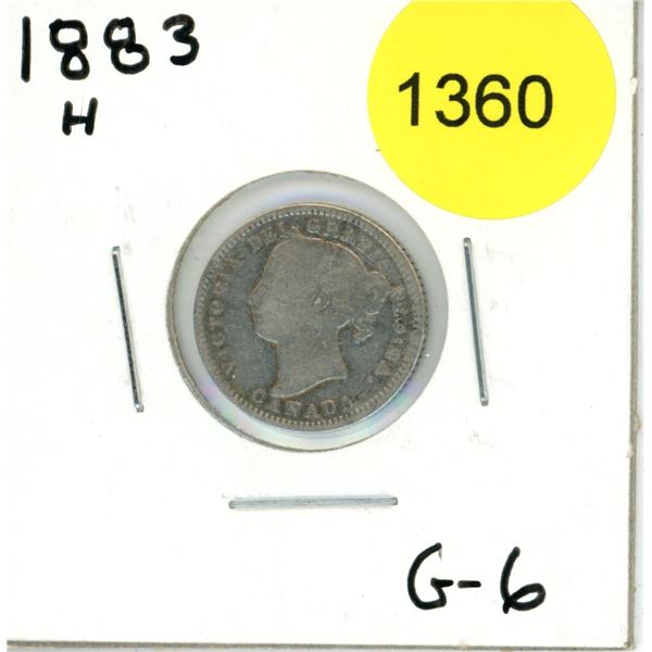 1883 Canadian Ten Cent Coin