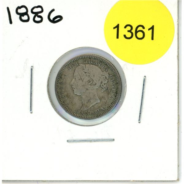 1886 Canadian Ten Cent Coin