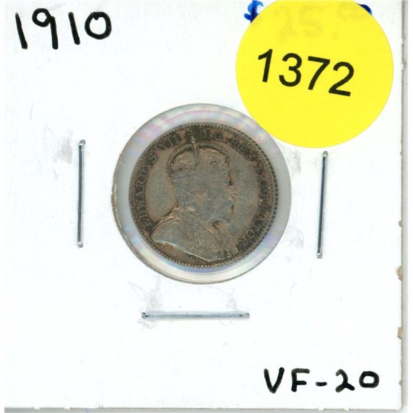 1910 Canadian Ten Cent Coin