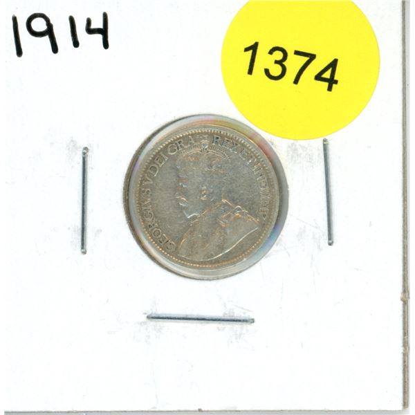 1914 Canadian Ten Cent Coin