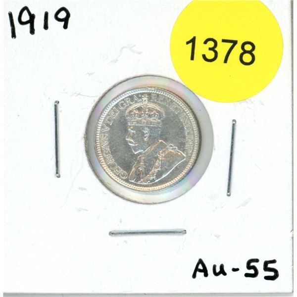 1919 Canadian Ten Cent Coin