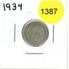 Image 1 : 1934 Canadian Ten Cent Coin