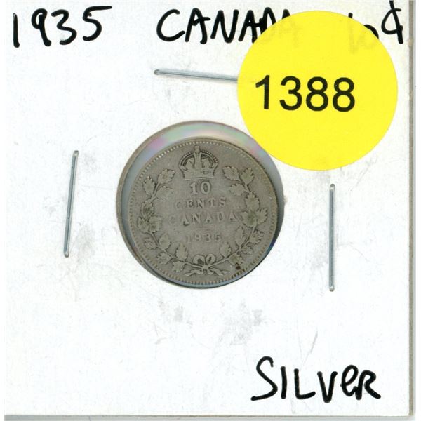 1935 Canadian Ten Cent Coin