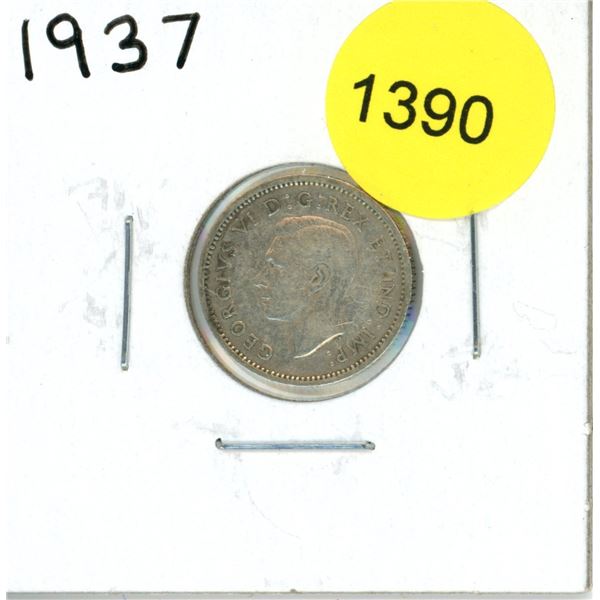 1937 Canadian Ten Cent Coin