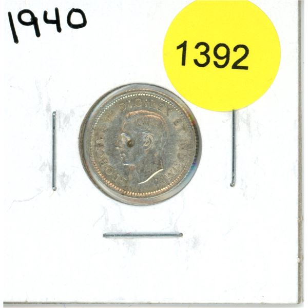 1940 Canadian Ten Cent Coin