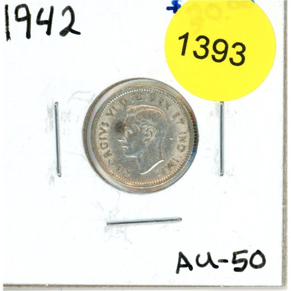 1942 Canadian Ten Cent Coin