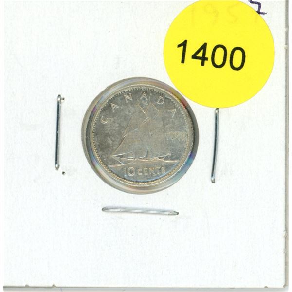 1957 Canadian Ten Cent Coin