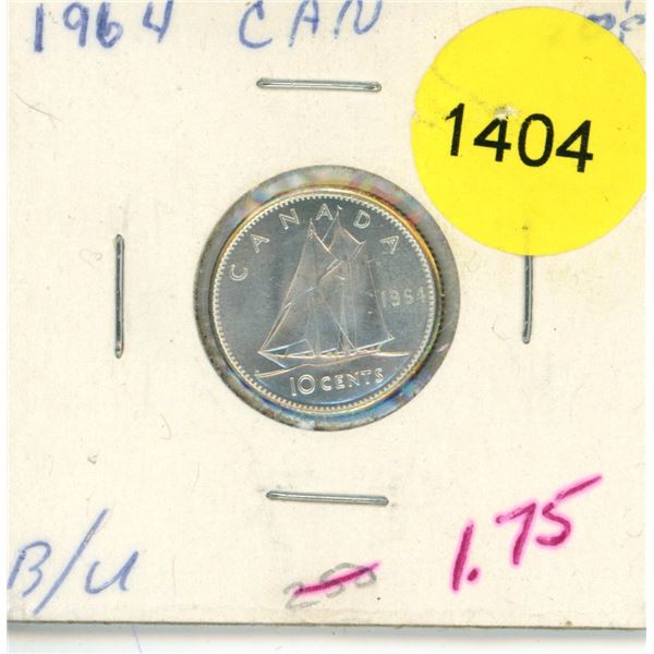 1964 Canadian Ten Cent Coin