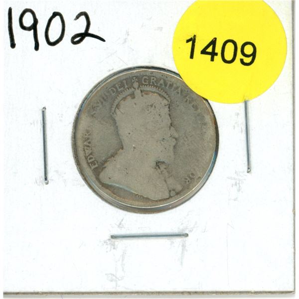 1902 Canadian Twenty-Five Cent Coin