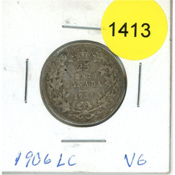 1906 Canadian Twenty-Five Cent Coin