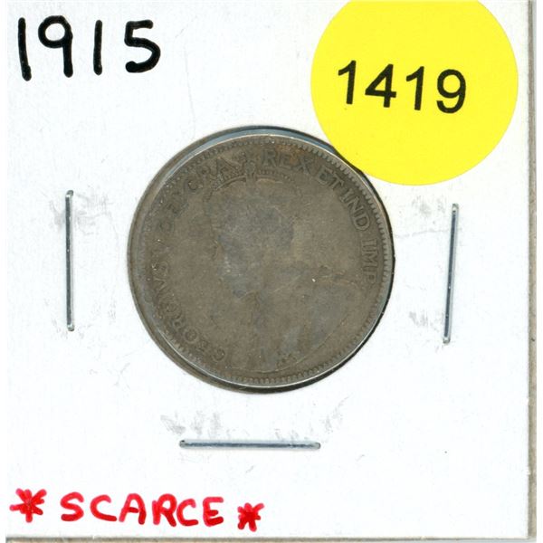 1915 Canadian Twenty-Five Cent Coin