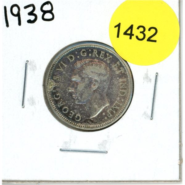 1938 Canadian Twenty-Five Cent Coin