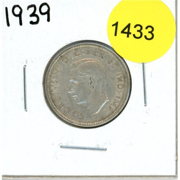1939 Canadian Twenty-Five Cent Coin