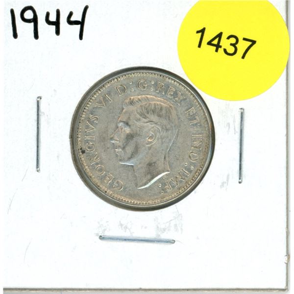 1944 Canadian Twenty-Five Cent Coin