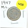 Image 1 : 1947 ML Canadian Twenty-Five Cent Coin