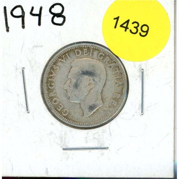 1948 Canadian Twenty-Five Cent Coin