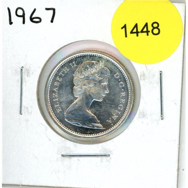 1967 Canadian Twenty-Five Cent Coin