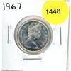 Image 1 : 1967 Canadian Twenty-Five Cent Coin
