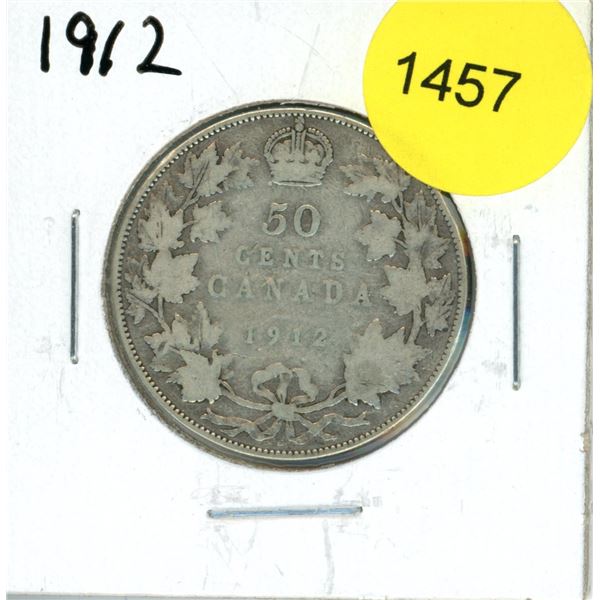 1912 Canadian Fifty Cent Coin