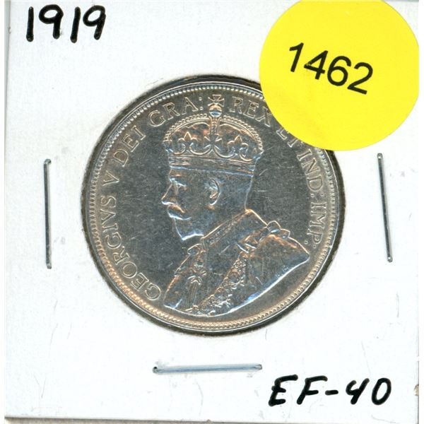 1919 Canadian Fifty Cent Coin