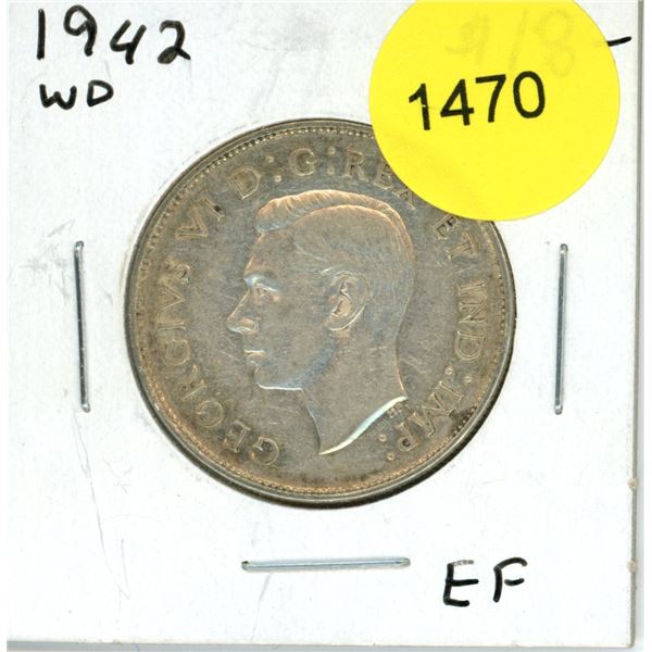 1942 Canadian Fifty Cent Coin