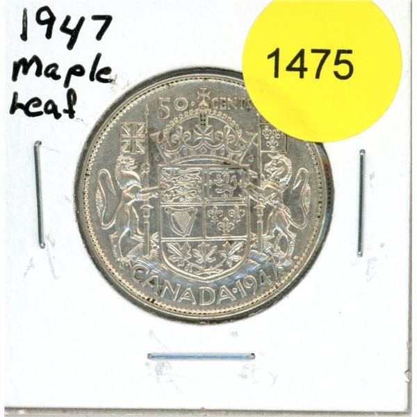 1947 ML Canadian Fifty Cent Coin