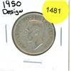 Image 1 : 1950 Design Canadian Fifty Cent Coin