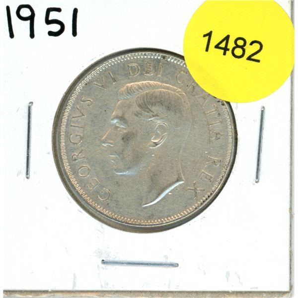 1951 Canadian Fifty Cent Coin