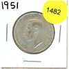 Image 1 : 1951 Canadian Fifty Cent Coin
