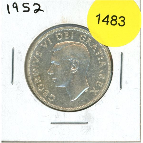 1952 Canadian Fifty Cent Coin