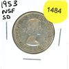 Image 1 : 1953 NSF Canadian Fifty Cent Coin
