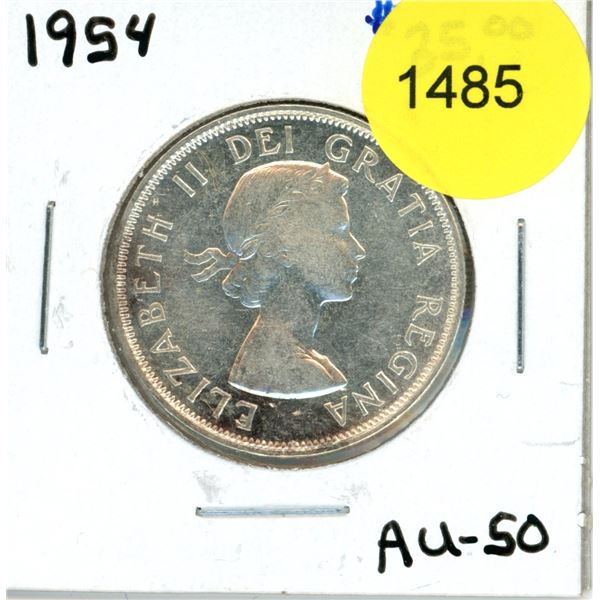 1954 Canadian Fifty Cent Coin