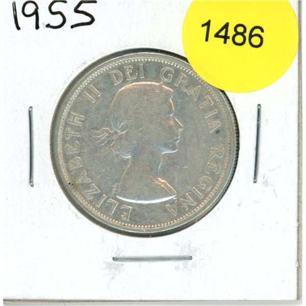 1955 Canadian Fifty Cent Coin