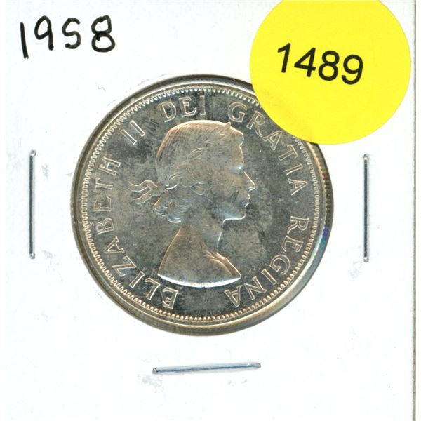 1958 Canadian Fifty Cent Coin